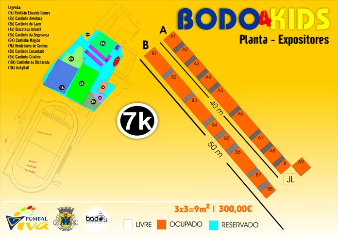expositores na zona do bodo4kids